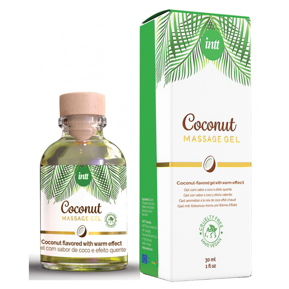 Массажные масла и свечи - Массажный гель для интимных зон Intt Coconut Vegan (30 мл)
