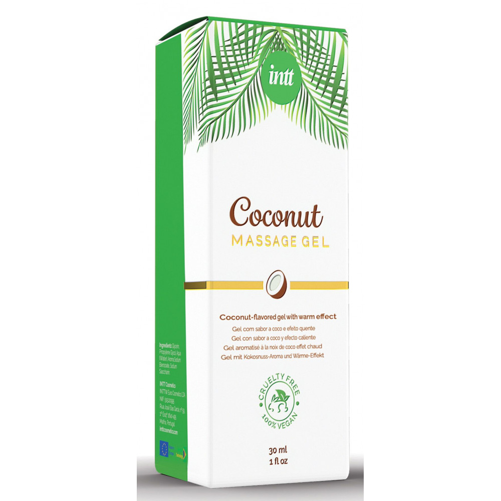 Массажные масла и свечи - Массажный гель для интимных зон Intt Coconut Vegan (30 мл) 1