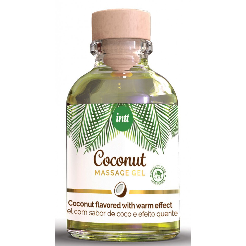 Массажные масла и свечи - Массажный гель для интимных зон Intt Coconut Vegan (30 мл) 2