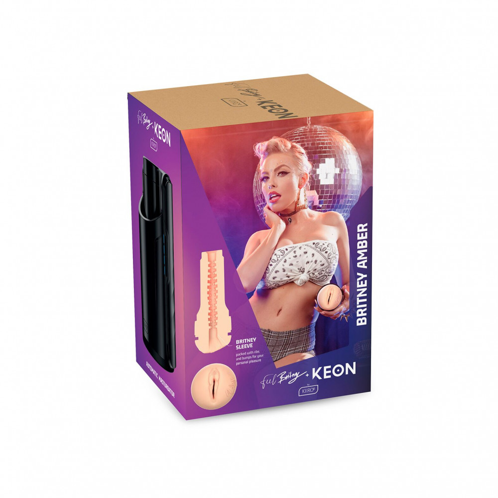 Мастурбаторы с вибрацией - Интерактивная секс-машина для мужчин Kiiroo Keon Kombo Set с мастурбатором Feel Britney 6