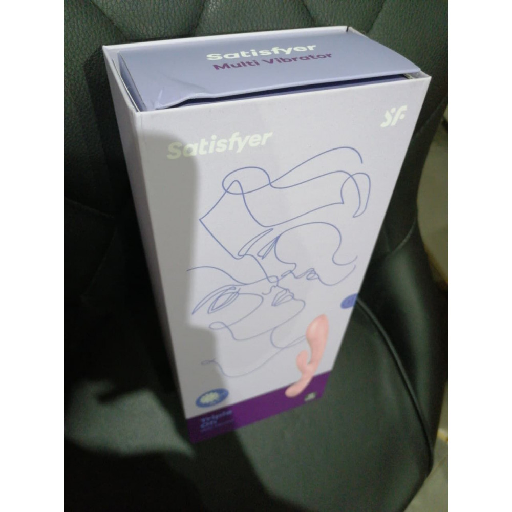 Секс игрушки - Двусторонний вибратор-кролик Satisfyer Triple Oh Pink (мятая упаковка!!!) 1