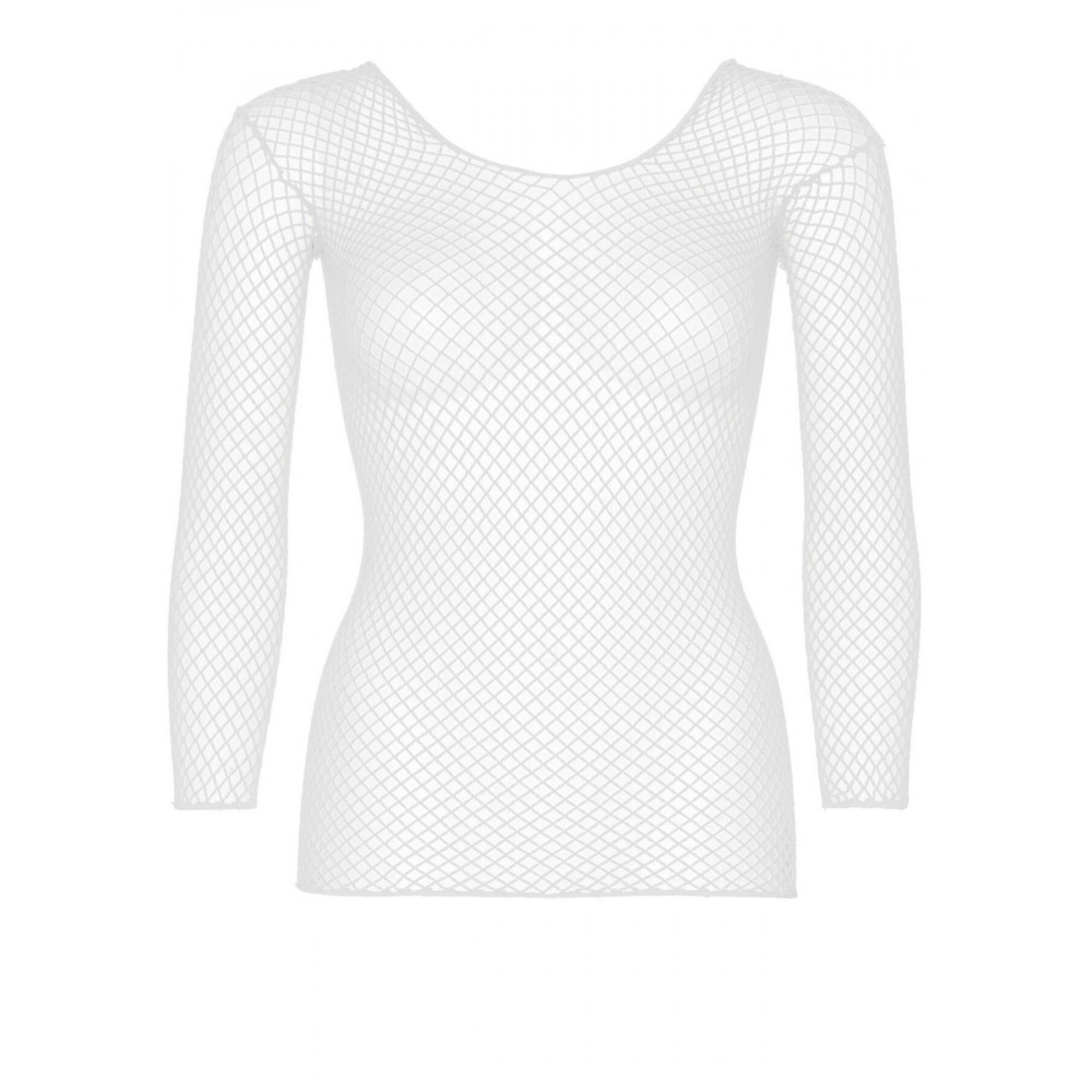 Эротическое боди - Топ Leg Avenue Long Sleeves T-Shirts White One Size 5