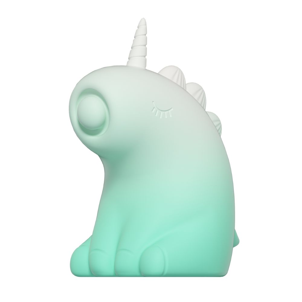 Різне - Стимулятор клітора з пульсацією UNIVIBE Єдиноріг, 5 режимів, градієнт біло-зелений 5