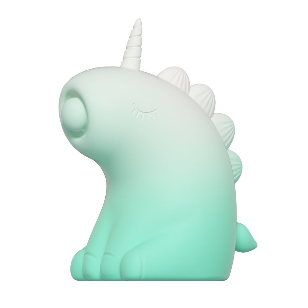 Різне - Стимулятор клітора з пульсацією UNIVIBE Єдиноріг, 5 режимів, градієнт біло-зелений 6