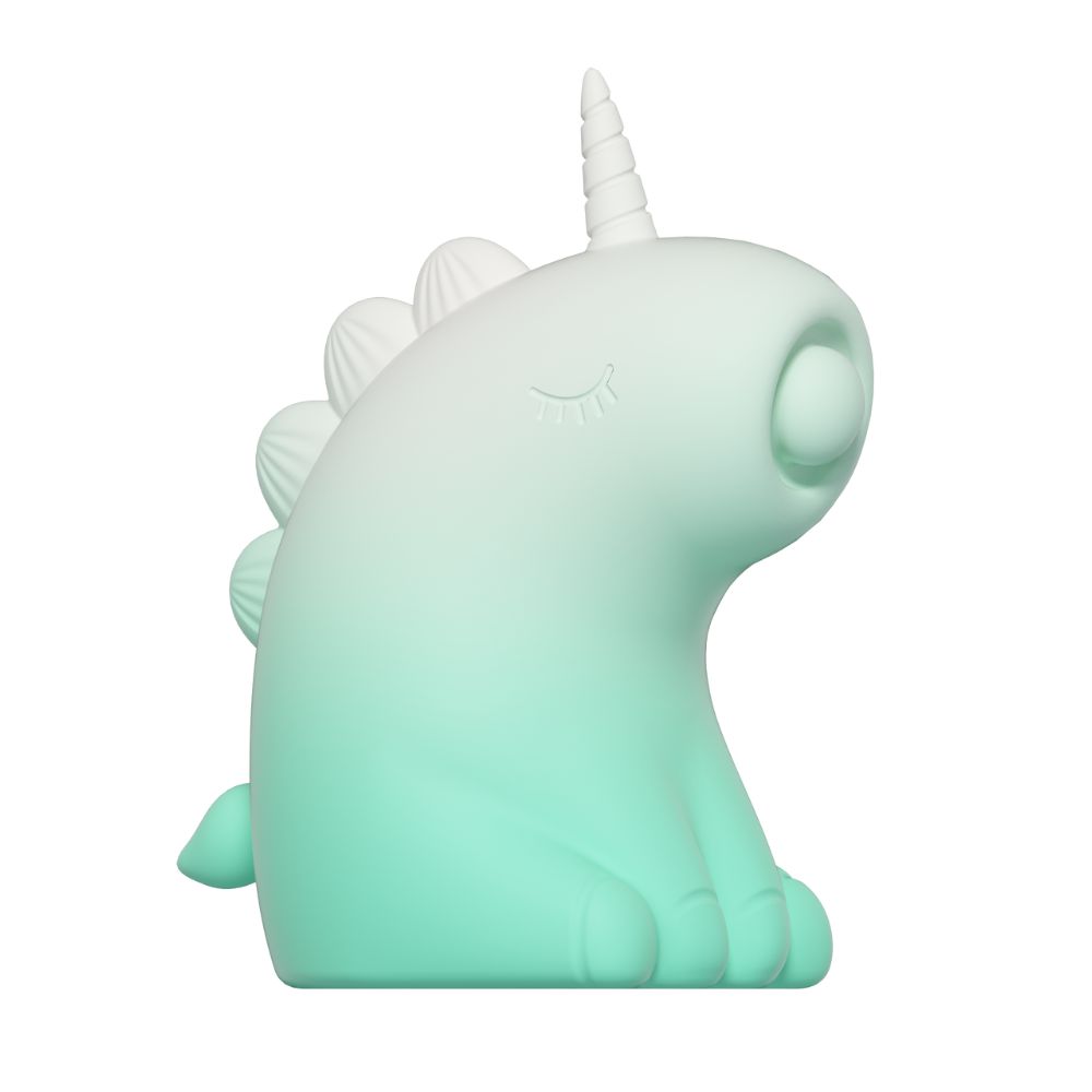 Різне - Стимулятор клітора з пульсацією UNIVIBE Єдиноріг, 5 режимів, градієнт біло-зелений 3