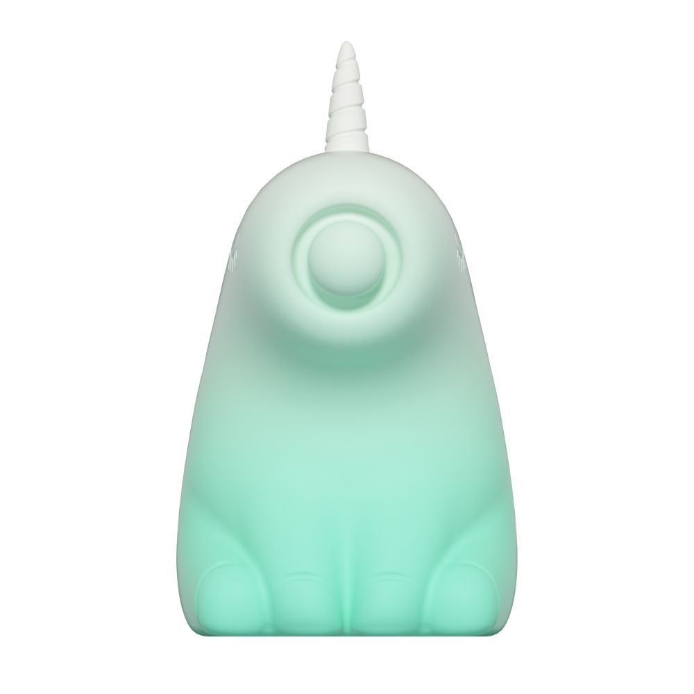 Різне - Стимулятор клітора з пульсацією UNIVIBE Єдиноріг, 5 режимів, градієнт біло-зелений 4