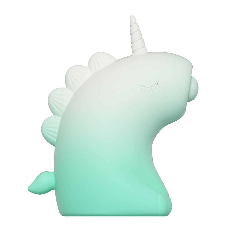 Різне - Стимулятор клітора з пульсацією UNIVIBE Єдиноріг, 5 режимів, градієнт біло-зелений 2