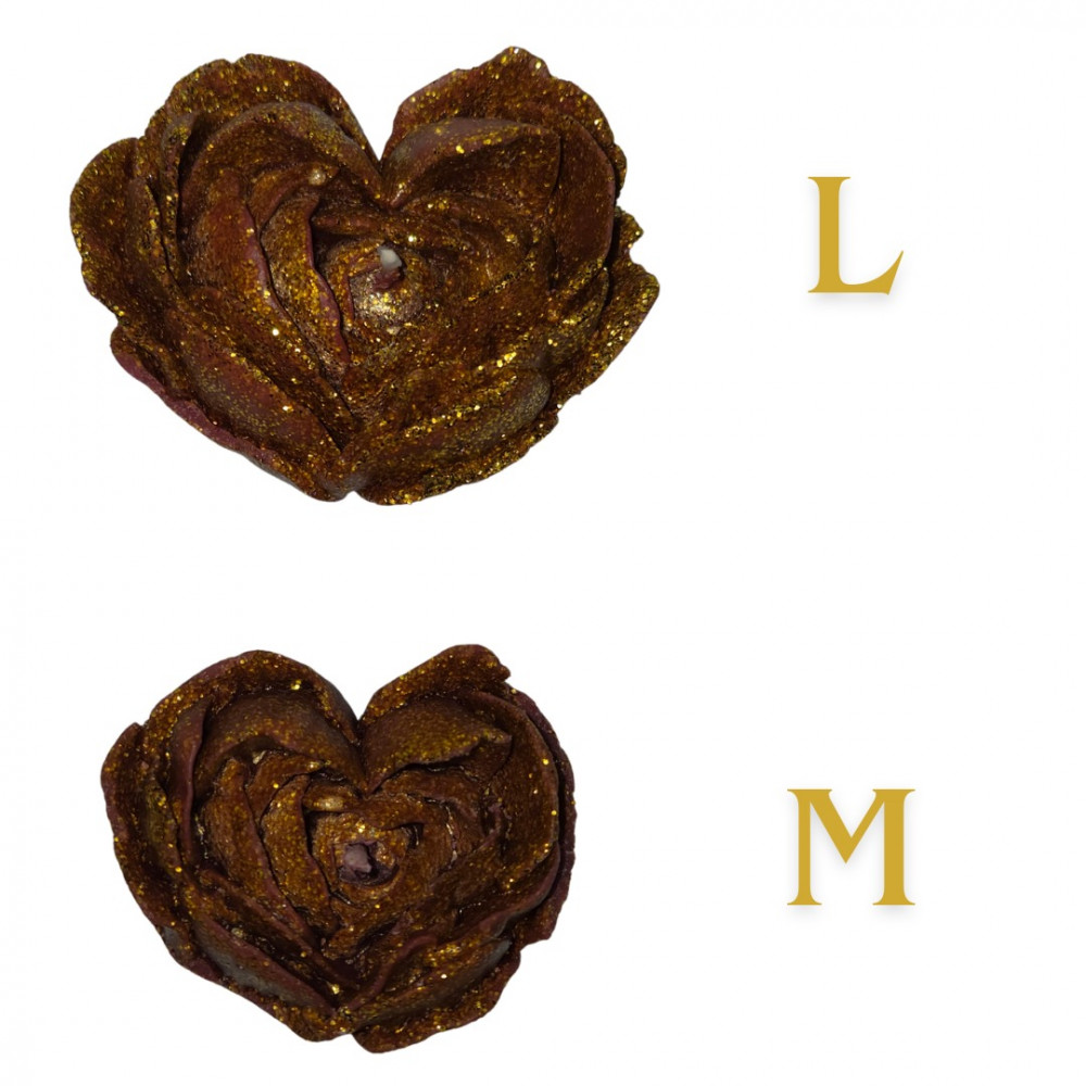 Різне - Свічка низькотемпературна у вигляді троянди з глітером GlowKink бордова, L 38