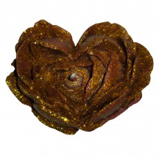 Свічка низькотемпературна у вигляді троянди з глітером GlowKink бордова, L