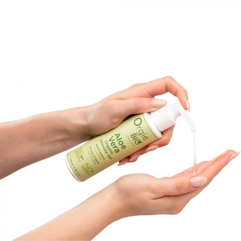 Смазки на водной основе - Лубрикант на водной основе Orgie – Bio Aloe Vera Intimate Gel (100 мл), экстракт алоэ вера 3