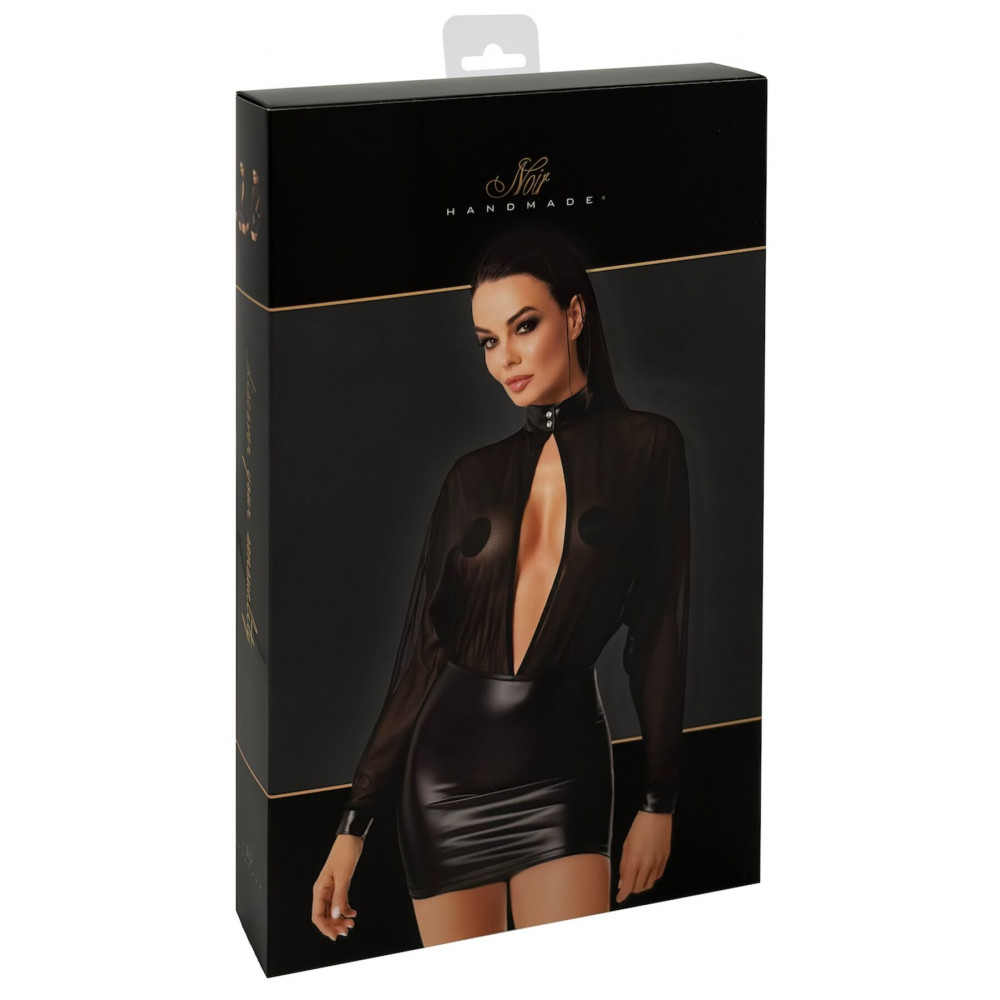 Разное - Платье Noir Handmade F348 Powerwetlook and tulle dress - 6XL 6