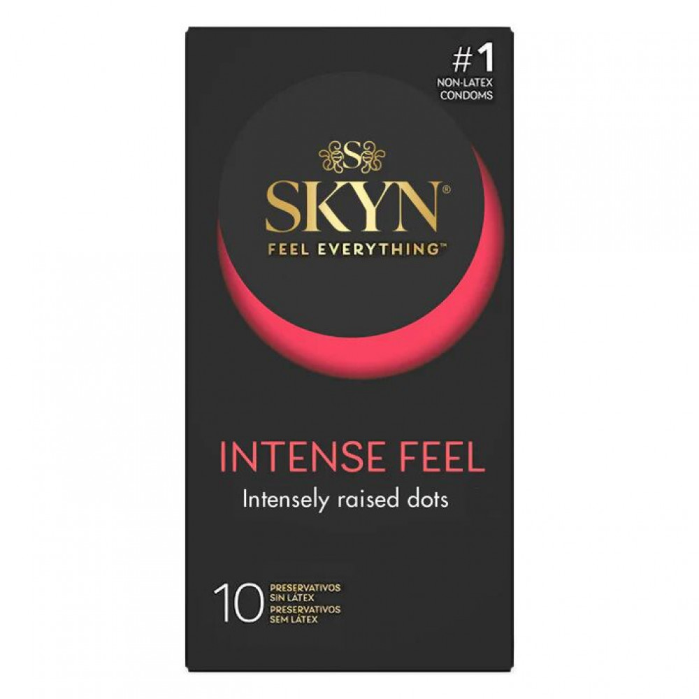 Презервативы - Безлатексные премиум-презервативы SKYN Intense Feel 10 шт, точечный рельеф