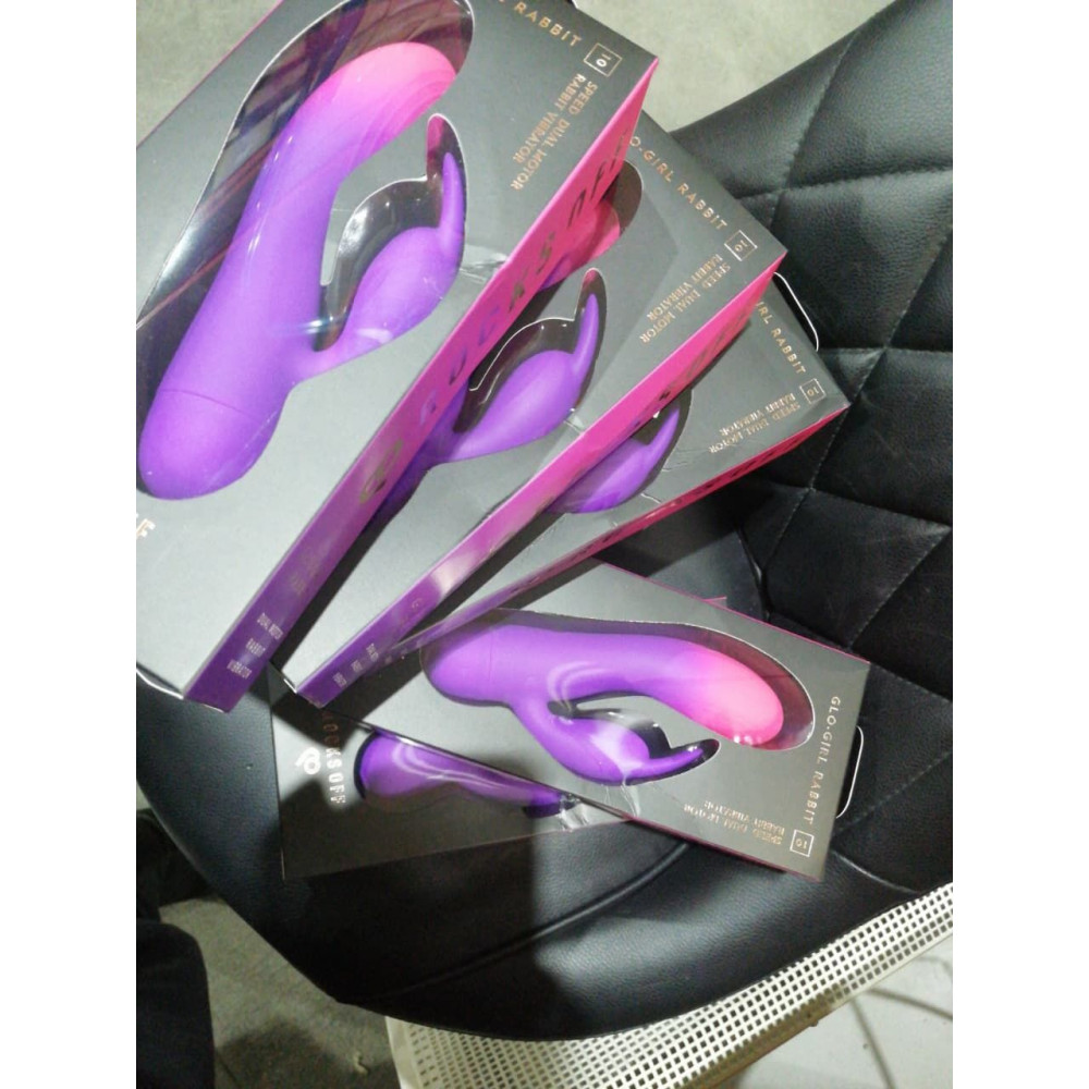 Секс игрушки - Вибратор-кролик Rocks Off Glo Girl - Rabbit (мятая упаковка!!!) 2