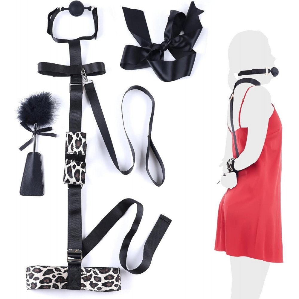 Анальные игрушки без вибрации - БДСМ-набор LOCKINK YEAHWOW Armbinder Restraint Set Black