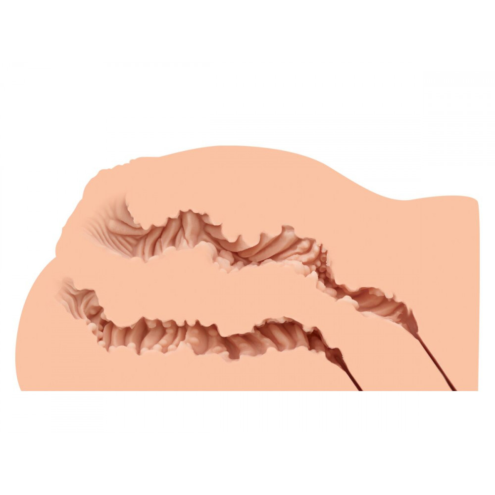 Мастурбатори без вібрації - Мастурбатор-півторс Naked Factory LAURA, вагіна + анус, дуже реалістичний, наскрізний 17