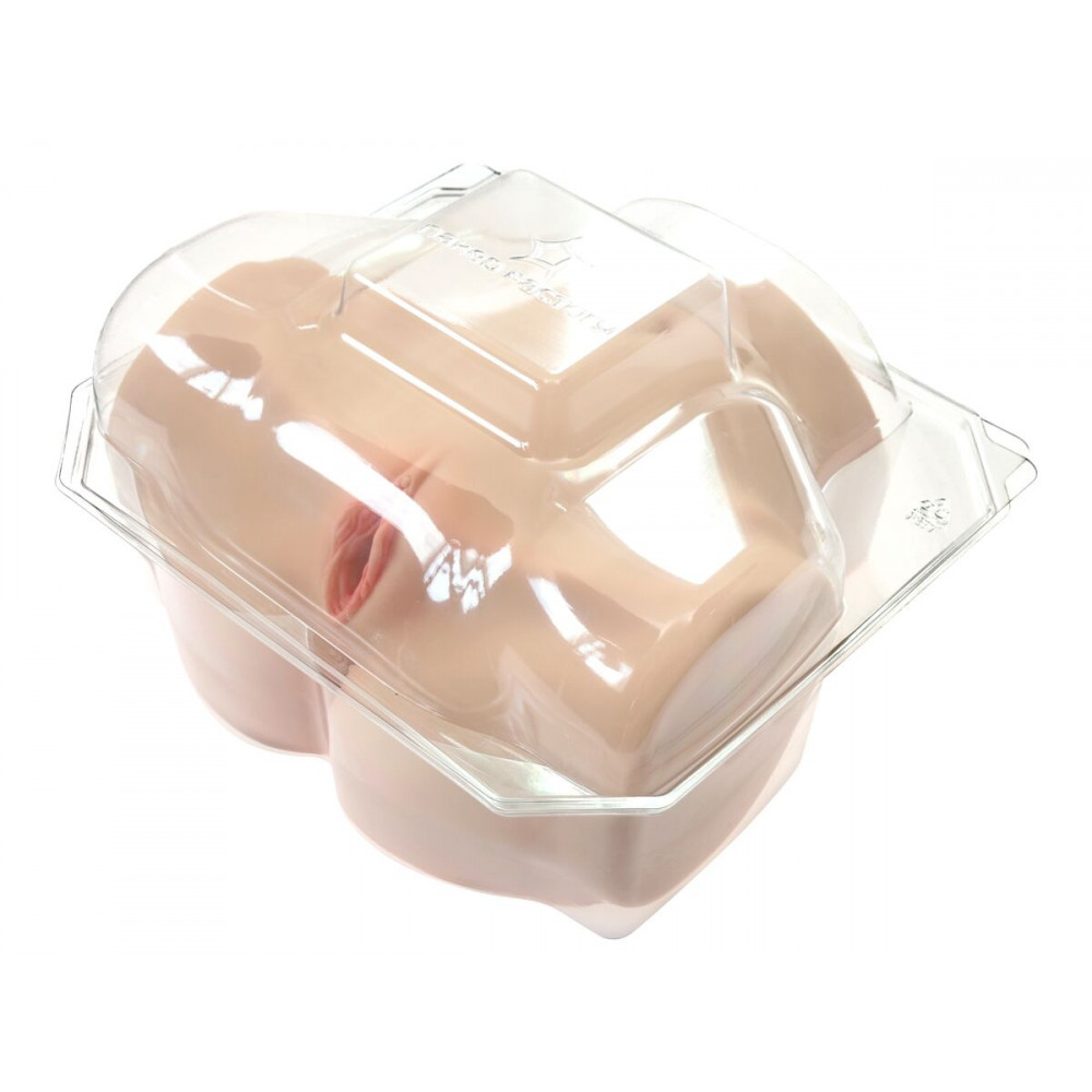 Мастурбатори без вібрації - Мастурбатор-півторс Naked Factory LAURA, вагіна + анус, дуже реалістичний, наскрізний 11