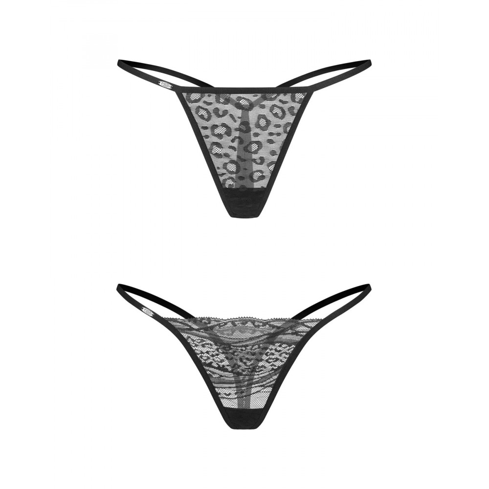 Женское эротическое белье - Набор трусиков Obsessive Clara 2-pack thong L/XL 4