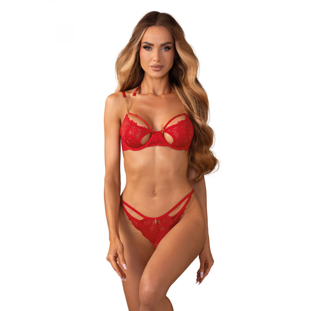 Комплекты - Комплект Obsessive Matildea 2-pcs crotchless set L/XL