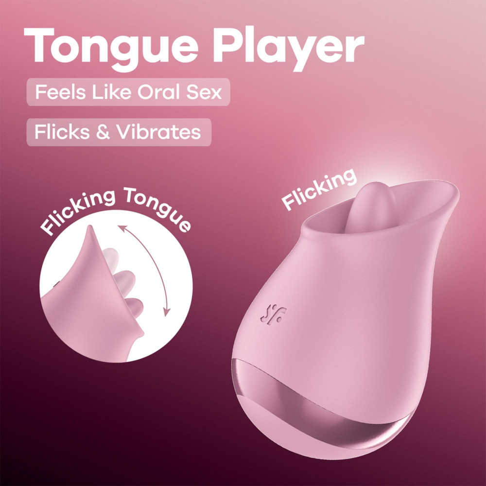 Вібропулі та міні-вібратори - Вібростимулятор для клітора Satisfyer Tongue Player з язичком 5