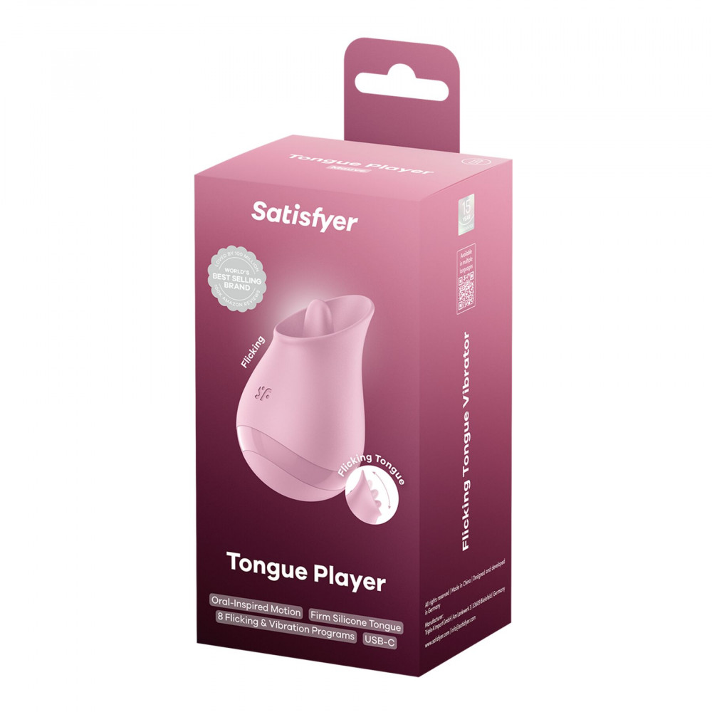 Вібропулі та міні-вібратори - Вібростимулятор для клітора Satisfyer Tongue Player з язичком 4