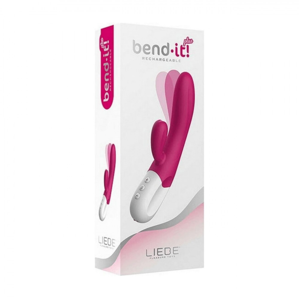 Вибратор-кролик - Вибратор-кролик Liebe Bend It Plus Rechargeable Cerise, гибкий, 2 мотора, 10 режимов 4