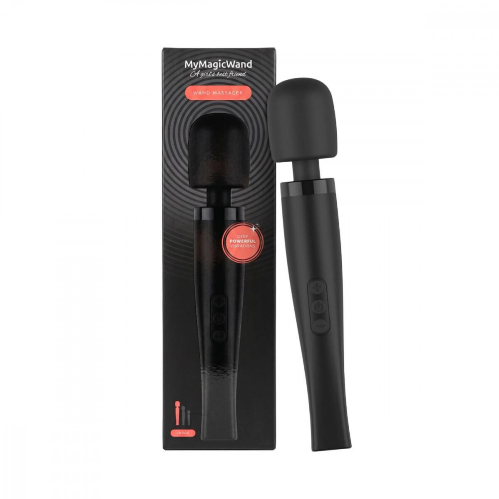 Для LGBTQ+ - Вібромасажер MyMagicWand - Wand Massger Large Black