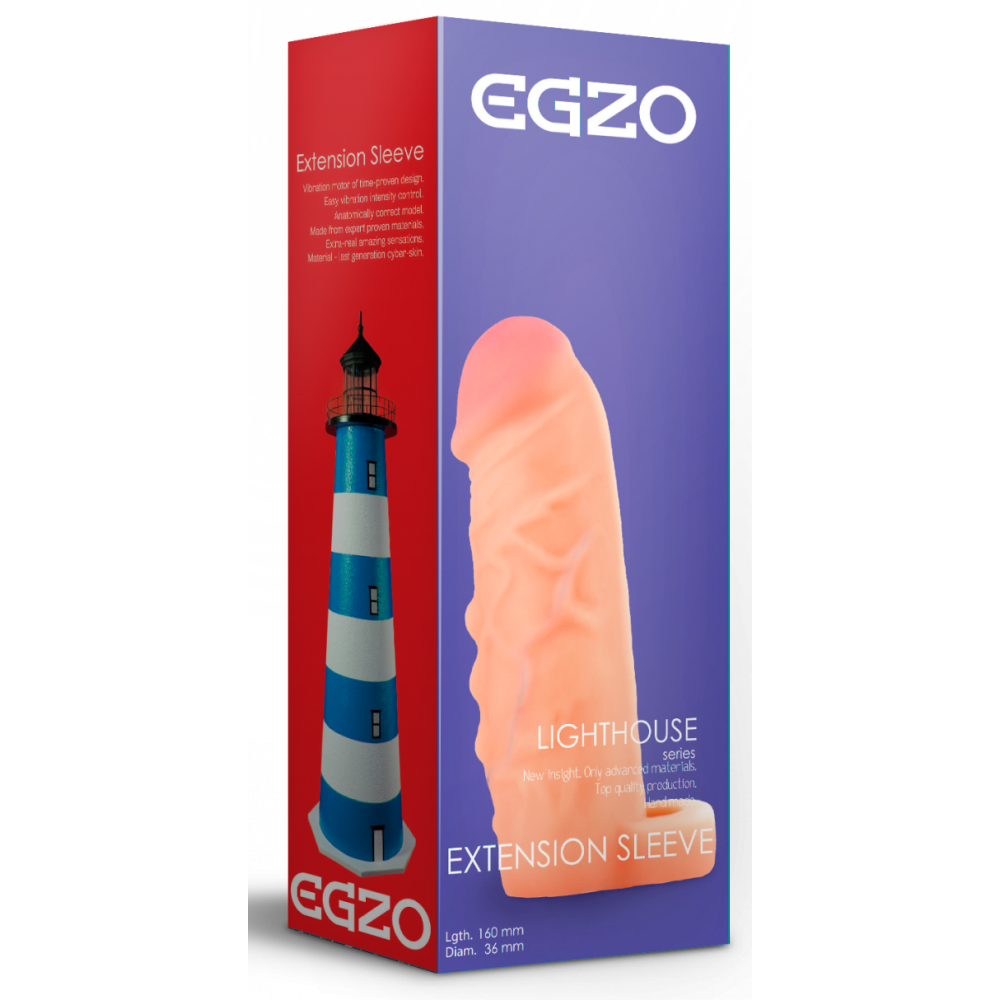  - Удлиняющая насадка - презерватив EGZO Ciberskin ES003 ( 16 см х 3,6 см ) 3
