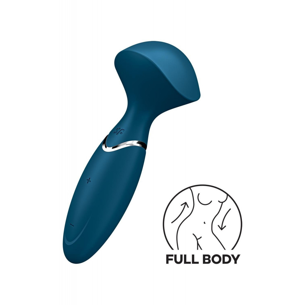 Разное - Универсальный компактный мощный массажер Satisfyer Mini Wand-er синий 5