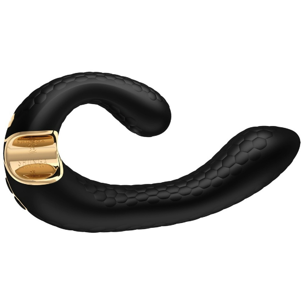 Секс игрушки - Вагинально-клиторальный вибратор Shunga Miyo нереалистичный, черный, 18.5 х 3.7 см 6