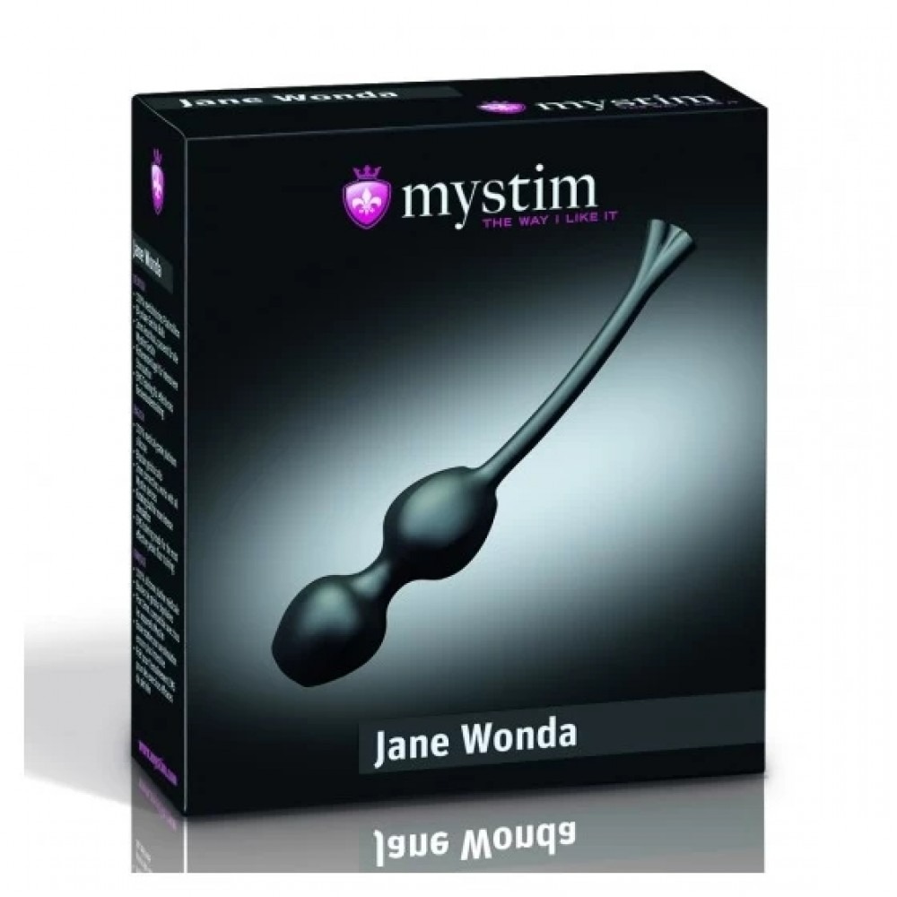 Секс игрушки - Вагинальные шарики Mystim Jane Wonda Geisha Balls Duo черные, 19 см х 3 см 1