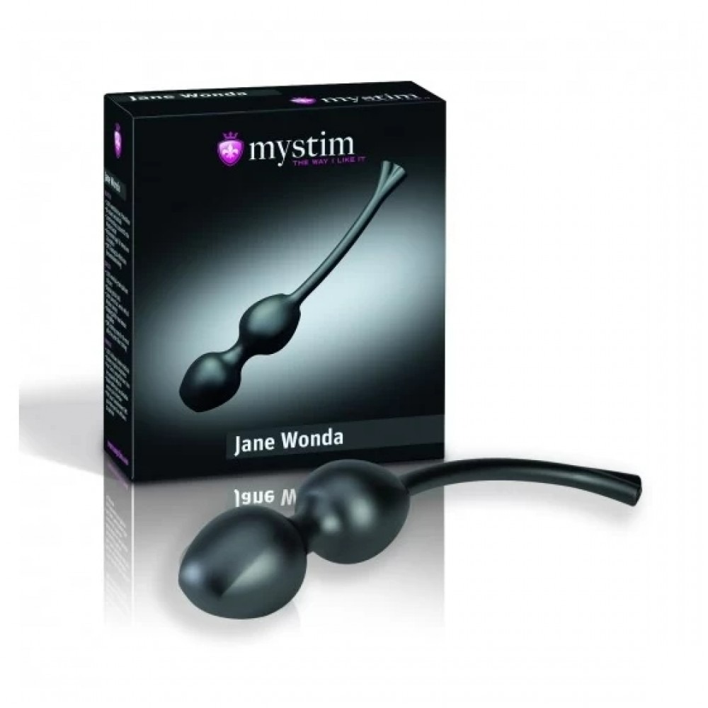 Секс игрушки - Вагинальные шарики Mystim Jane Wonda Geisha Balls Duo черные, 19 см х 3 см 2