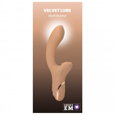 Вібратор для точки G з вакуумним стимулятором клітора Sweet Em Velvet Lure бежевий