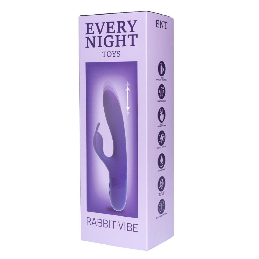 Різне - Вібратор-кролик Every Night Toys для точки G, фіолетовий 3