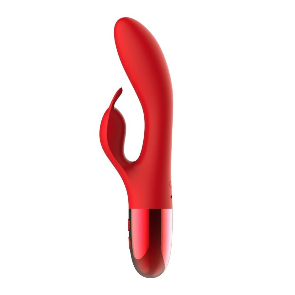 Різне - Вібратор кролик Every Night Toys з відростком для стимуляції клітора, червоний 3