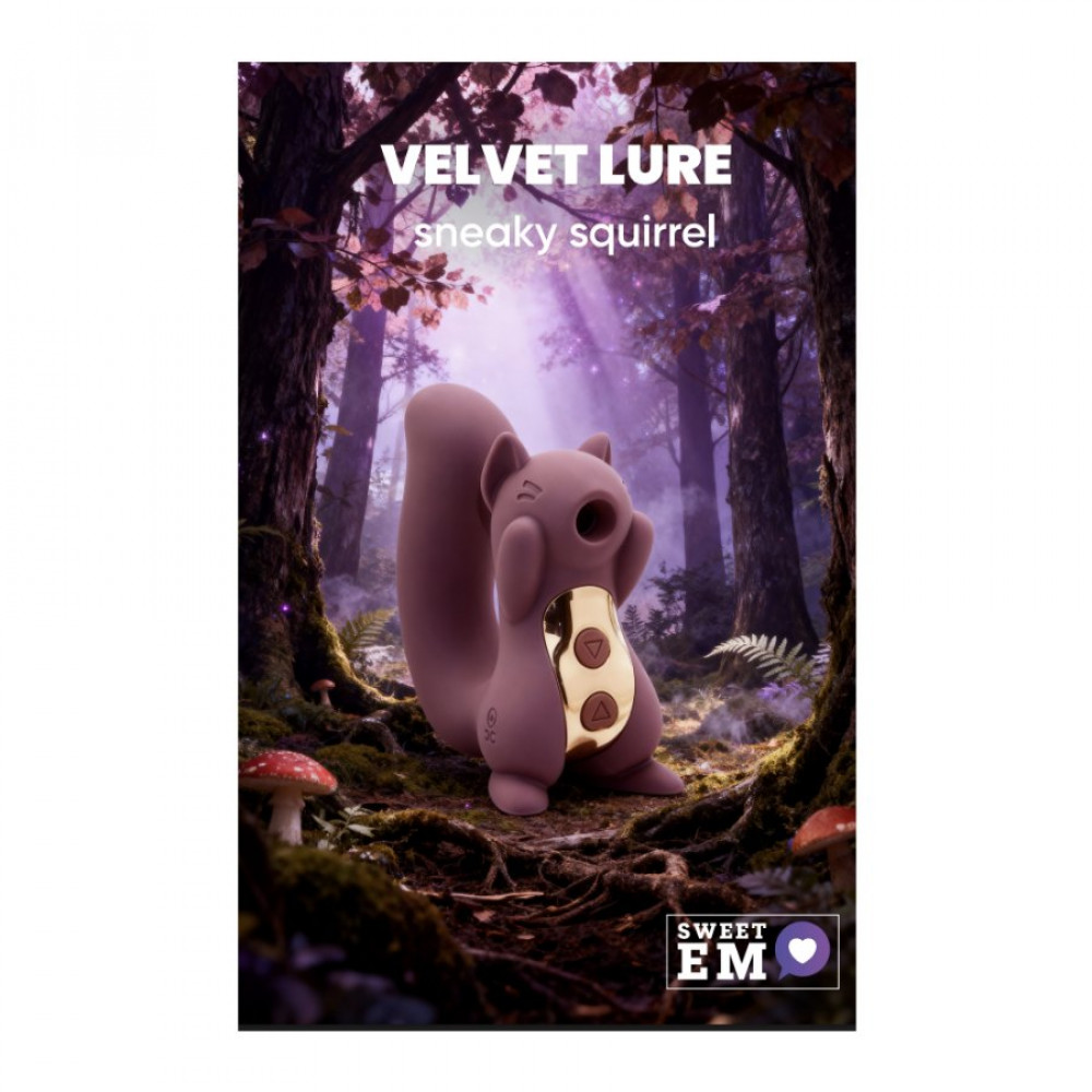 Вибропули и мини-вибраторы - Вибратор вакуумный в форме белочки Sweet Em, фиолетовый