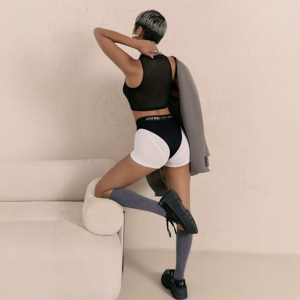 Страпоны - Трусики с фиксацией дилдо Strap-On-Me Harness Lingerie Idole - M - Black 10