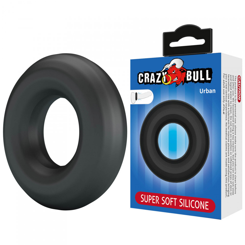 - Эрекционное кольцо Crazy Bull - Urban super soft silicone, BI-210253