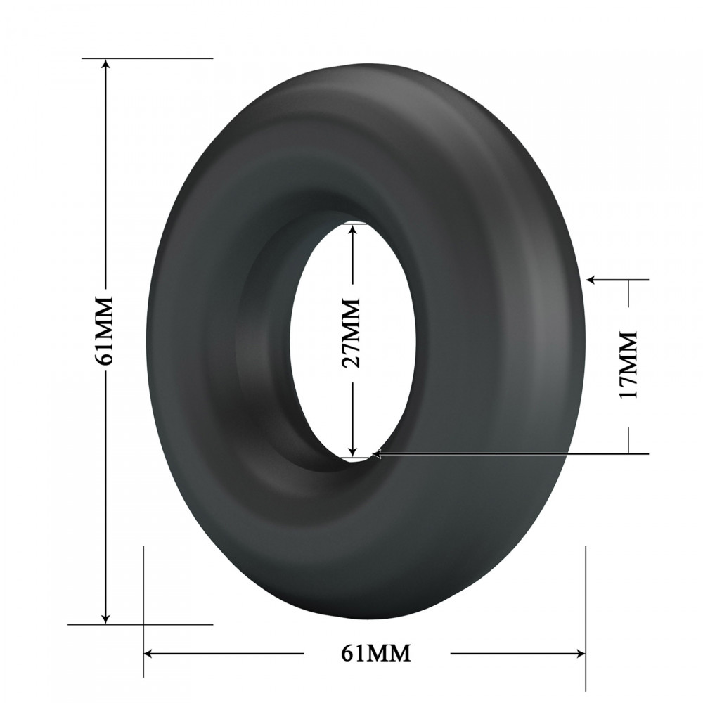 - Эрекционное кольцо Crazy Bull - Urban super soft silicone, BI-210253 5