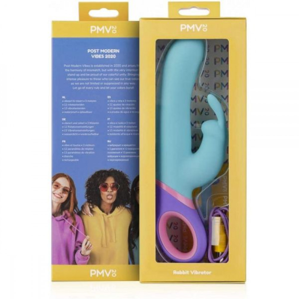 Вибратор-кролик - Вибромассажер кролик с вращающей головкой PMV20 META 5