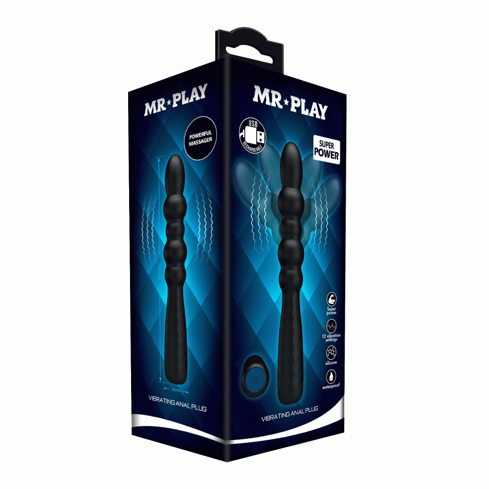Різне - Гнучкий вібростимулятор MR PLAY - Bendable Vibrating Anal Plug, BI-014758-1-MR 10