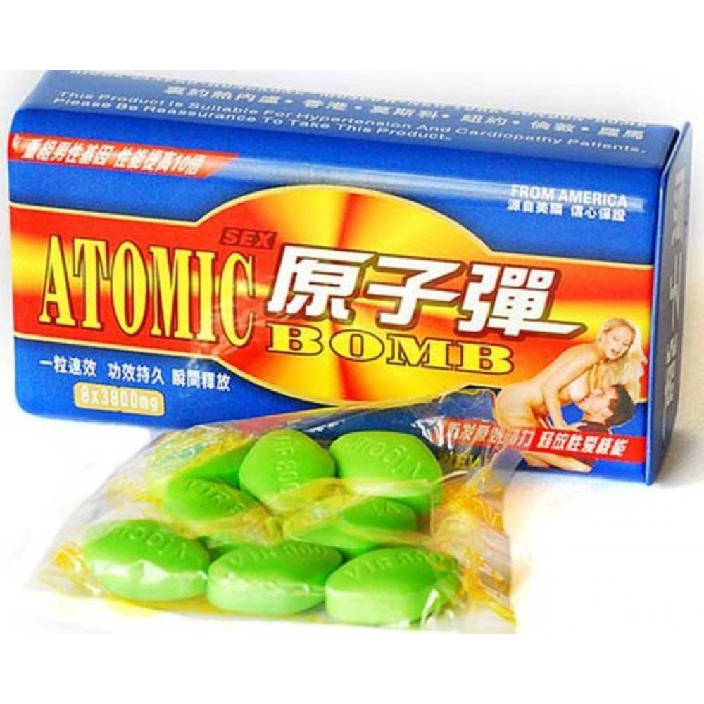 Возбуждающие препараты - Препарат для повышения потенции ATOMIC BOMB Атомная Бомба (цена за упаковку, 8 таблеток)