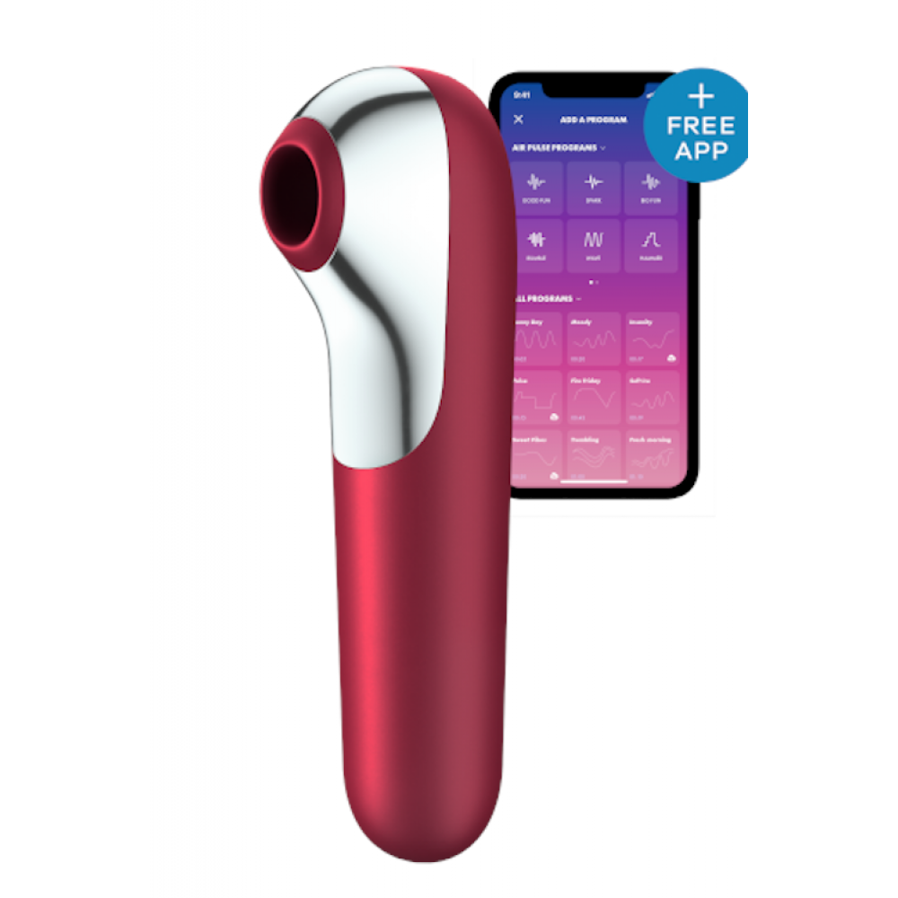 Клиторальный вибратор - T360130 Вакуумный клиторальный стимулятор SATISFYER DUAL LOVE RED