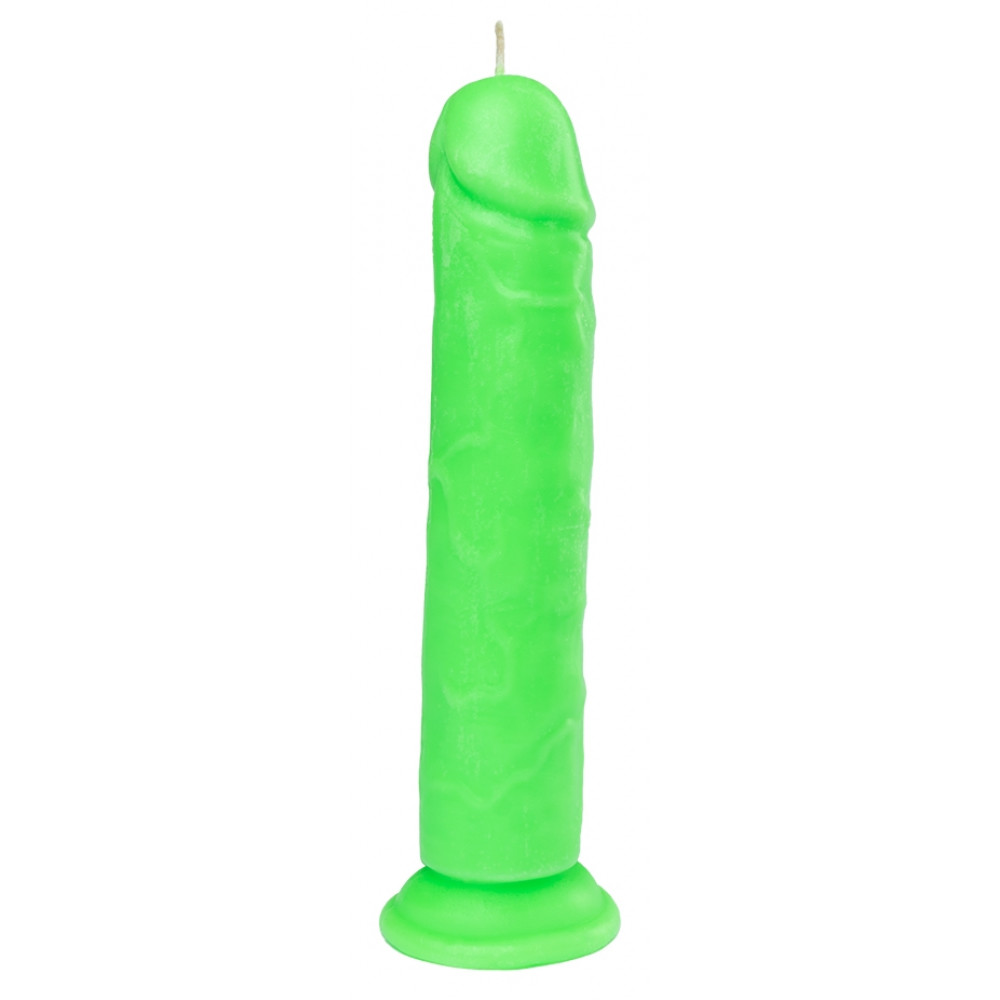 Массажные масла и свечи - Свеча LOVE FLAME - Dildo Roma Green Fluor, CPS03-GREEN