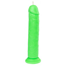Свічка LOVE FLAME - Dildo Roma Green Fluor, CPS03-GREEN