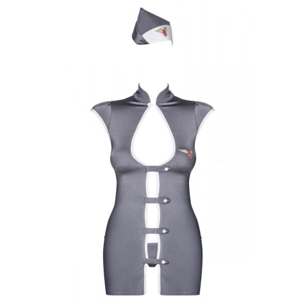 Эротическое белье - Костюм Стюардесса Stewardess Obsessive grey S/M 7