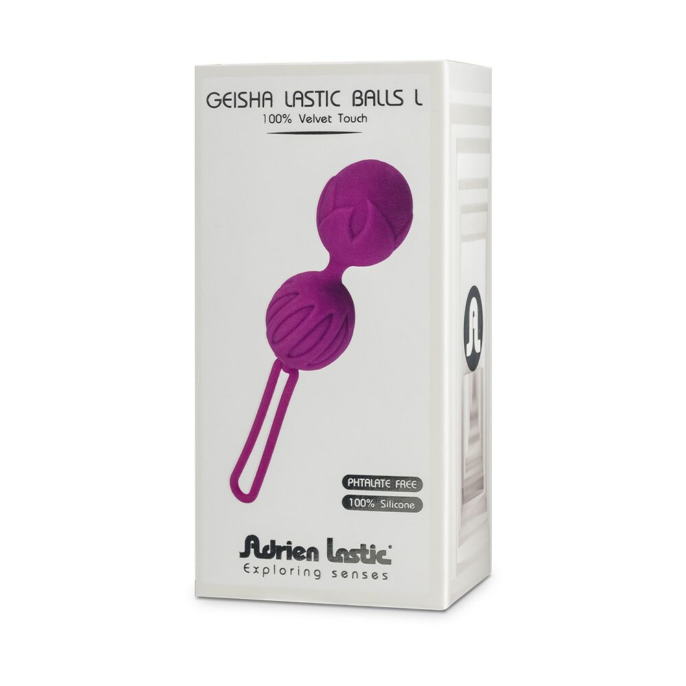 Вагинальные шарики - Вагинальные шарики Adrien Lastic Geisha Lastic Balls BIG Violet (L), диаметр 4см, вес 90гр 4