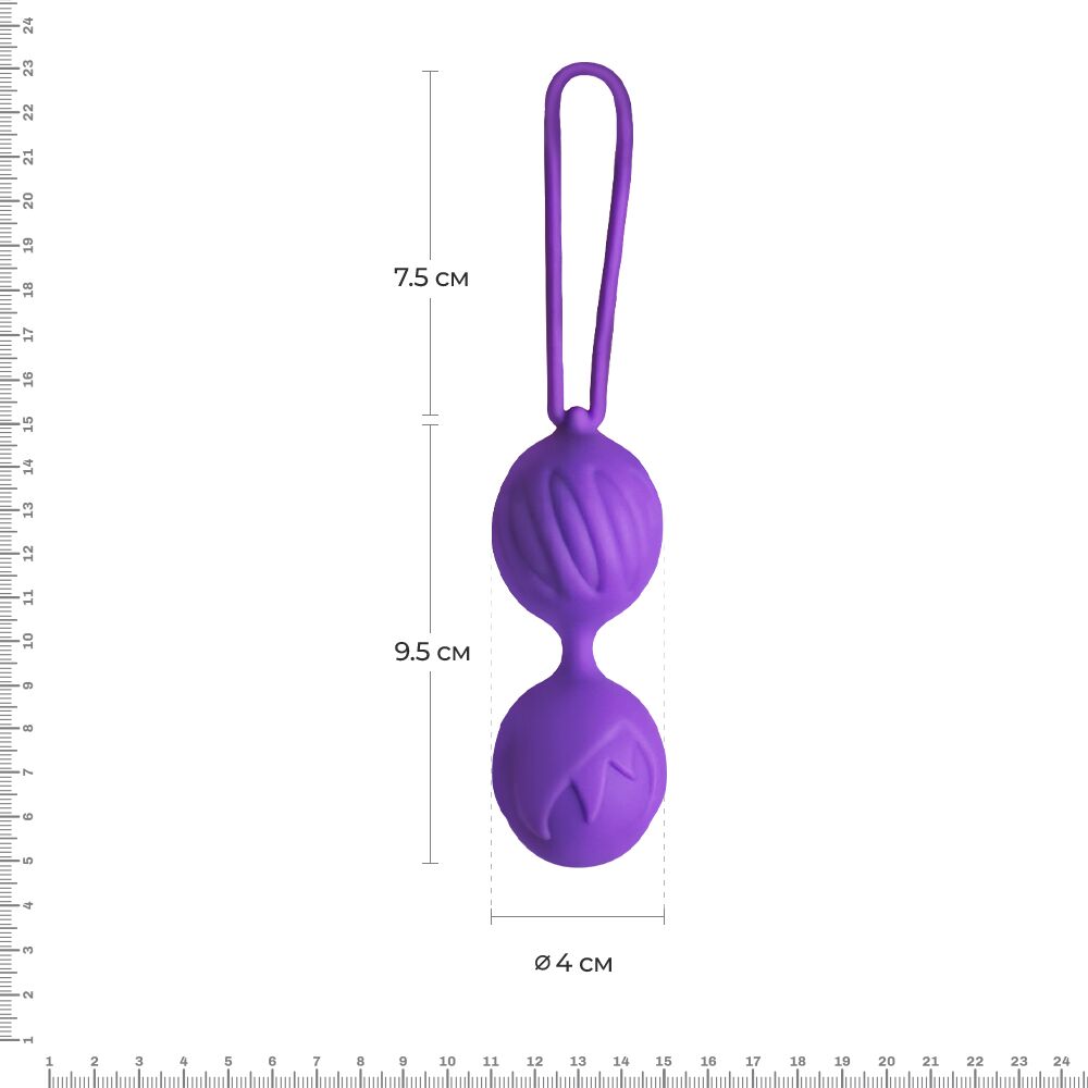 Вагинальные шарики - Вагинальные шарики Adrien Lastic Geisha Lastic Balls BIG Violet (L), диаметр 4см, вес 90гр 5