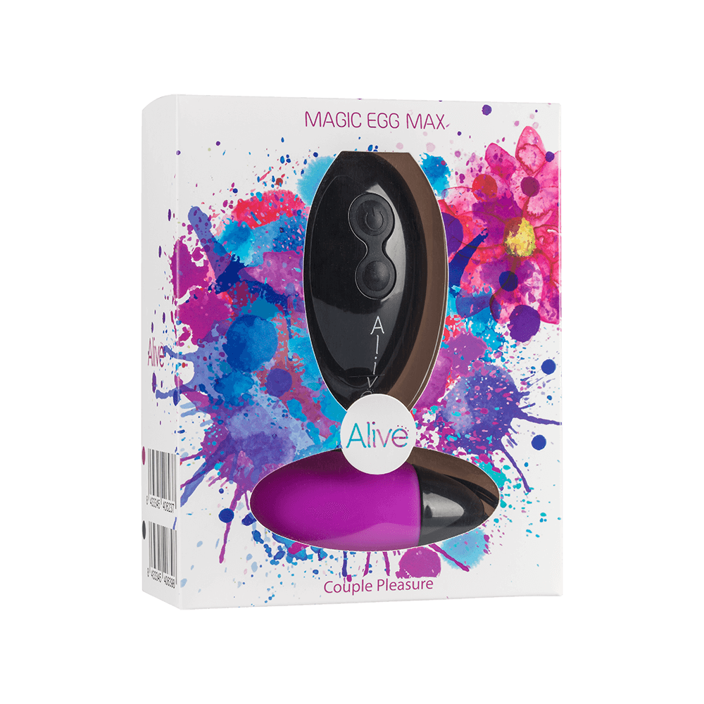 Виброяйцо - Мощное виброяйцо Alive Magic Egg MAX Violet с пультом ДУ 1