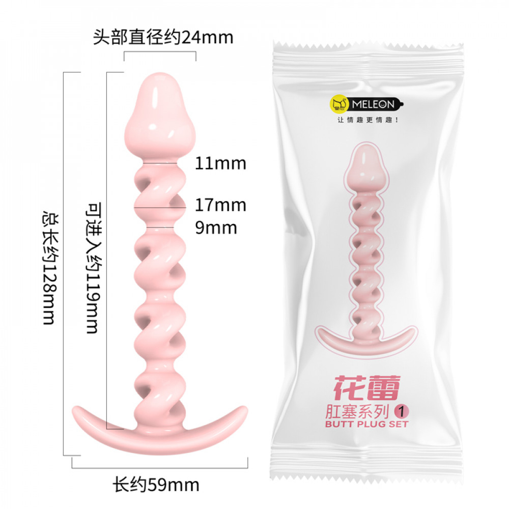 Анальні іграшки без вібрації - Анальна пробка Meleon - Flower Bud Butt Plug, AP-04 6