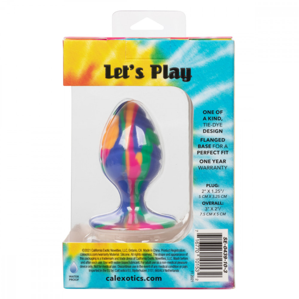 Секс игрушки - Анальная пробка рельефная, M, на присоске California Exotic Novelties разноцветная 1